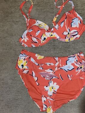 Catalina Coral Floral Print Bikini Set